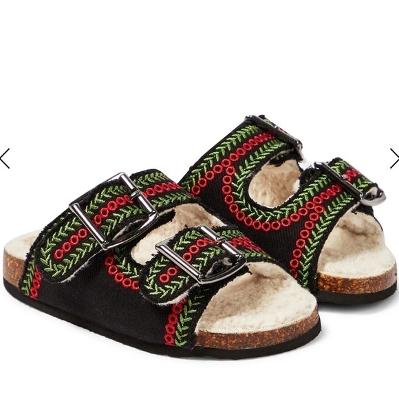 Stella McCartney Other - Stella McCartney Kids Folk Embroidered Buckle Slides Size 34